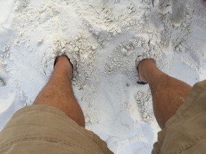dad's feet buried